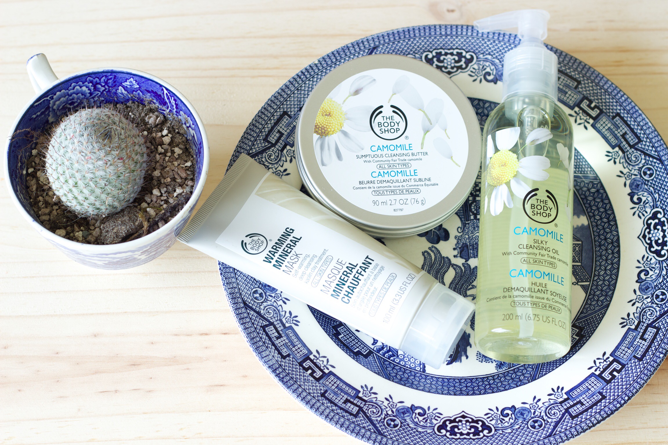 The Body Shop clay mask and chamomile cleansers  - south african beauty blogger